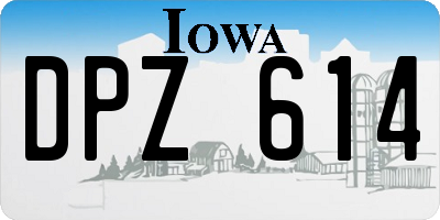 IA license plate DPZ614