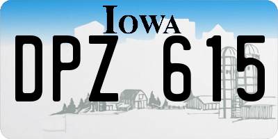 IA license plate DPZ615