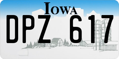 IA license plate DPZ617