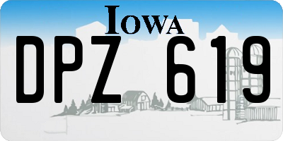 IA license plate DPZ619