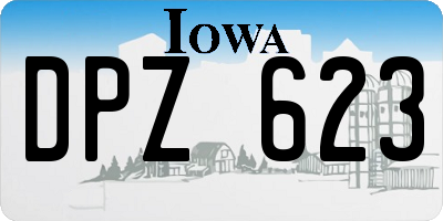 IA license plate DPZ623