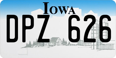 IA license plate DPZ626