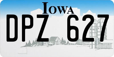 IA license plate DPZ627