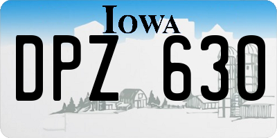 IA license plate DPZ630