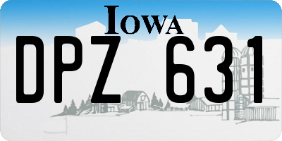 IA license plate DPZ631