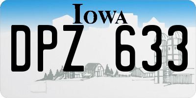 IA license plate DPZ633