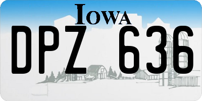 IA license plate DPZ636