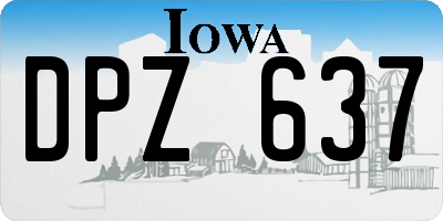IA license plate DPZ637