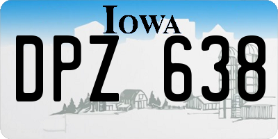 IA license plate DPZ638