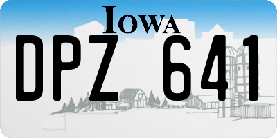 IA license plate DPZ641