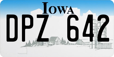 IA license plate DPZ642