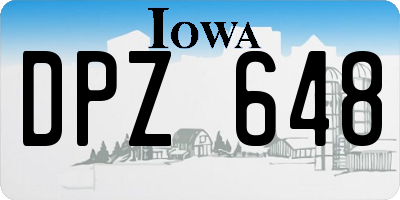 IA license plate DPZ648
