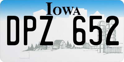 IA license plate DPZ652