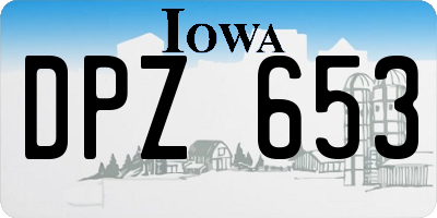IA license plate DPZ653