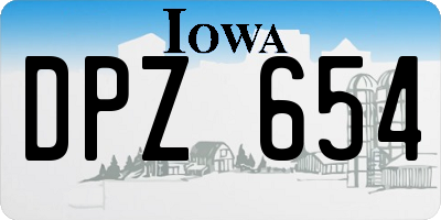 IA license plate DPZ654
