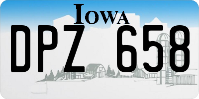 IA license plate DPZ658