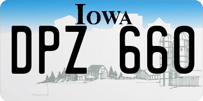 IA license plate DPZ660