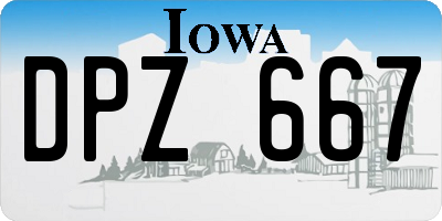 IA license plate DPZ667