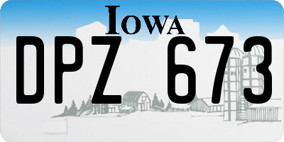 IA license plate DPZ673