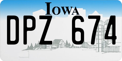IA license plate DPZ674