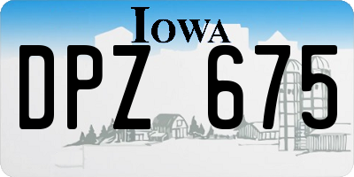 IA license plate DPZ675