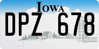 IA license plate DPZ678