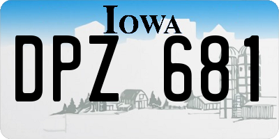 IA license plate DPZ681