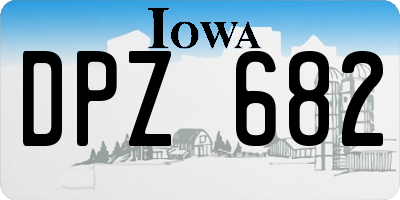 IA license plate DPZ682