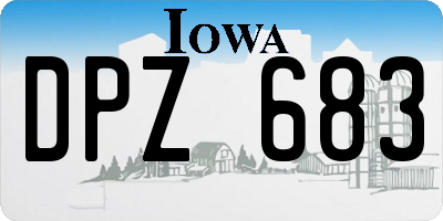 IA license plate DPZ683