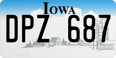 IA license plate DPZ687