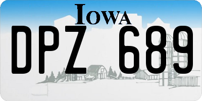 IA license plate DPZ689