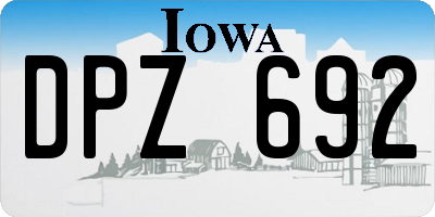 IA license plate DPZ692