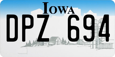 IA license plate DPZ694