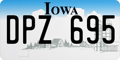 IA license plate DPZ695