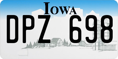 IA license plate DPZ698