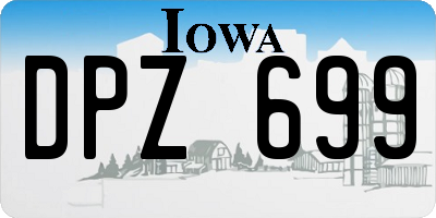 IA license plate DPZ699