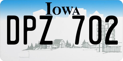 IA license plate DPZ702