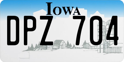 IA license plate DPZ704