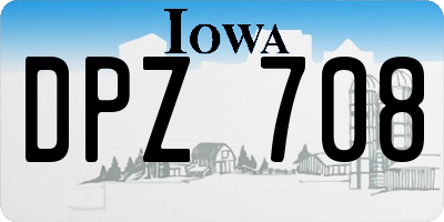 IA license plate DPZ708