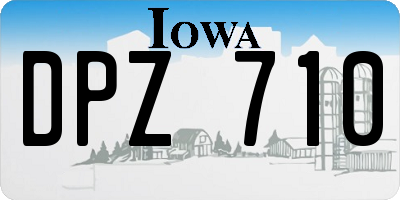 IA license plate DPZ710