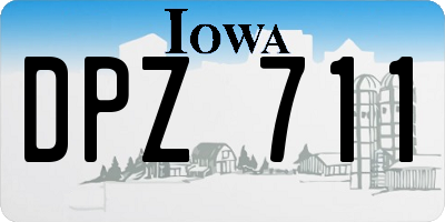 IA license plate DPZ711