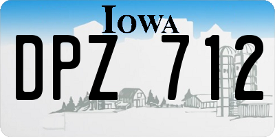 IA license plate DPZ712