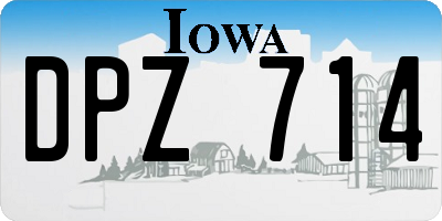 IA license plate DPZ714