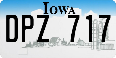 IA license plate DPZ717