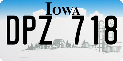 IA license plate DPZ718