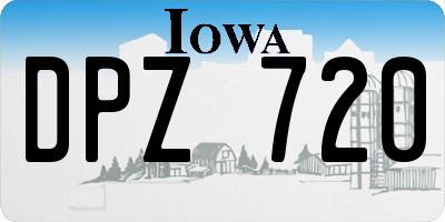 IA license plate DPZ720