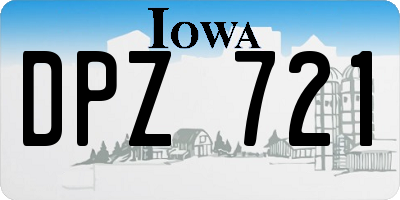 IA license plate DPZ721