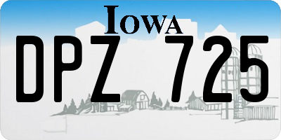 IA license plate DPZ725