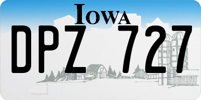 IA license plate DPZ727
