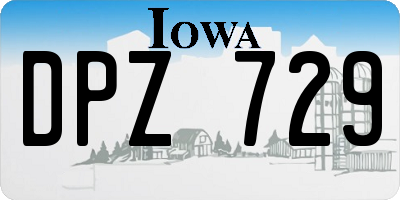 IA license plate DPZ729